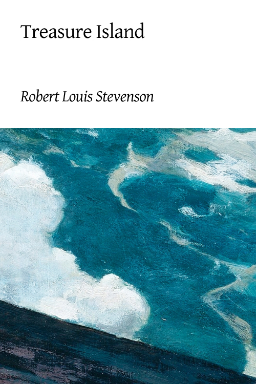 A book cover for Treasure Island by Robert Louis Stevenson